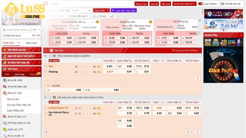 Một số trò chơi thể thao Lu88 phổ biến